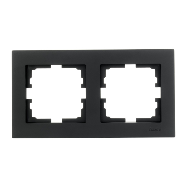 Рамка VESNA 742-4200-147 2-ая горизантальная черная матовая