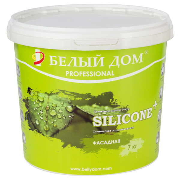 Краска акриловая силиконовая Белый Дом SILICONE+Фасад 7 кг Краска акриловая силиконовая Белый Дом SILICONE+Фасад 7 кг