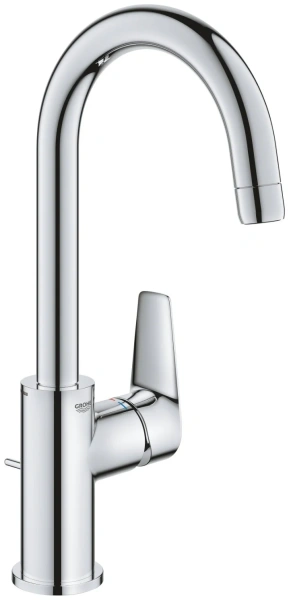 Смеситель д/р Grohe Start Edge, размер L, EcoJoy и ограничитель температуры, рычажный донный клапан