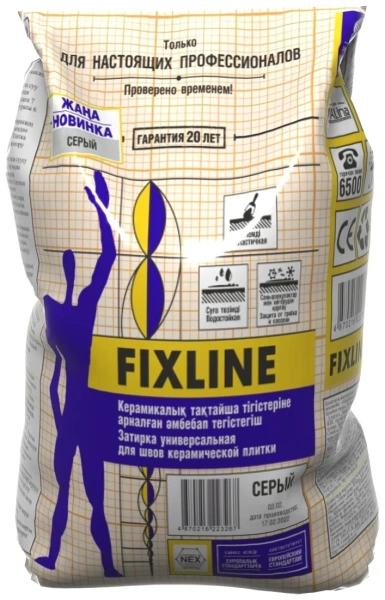 Затирка AlinEX FIXLINE, 2 кг черная, для швов плитки
