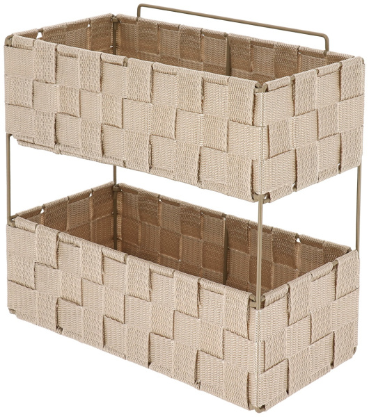 Полка 2 ярусная Tendance плетенная беж 84231161