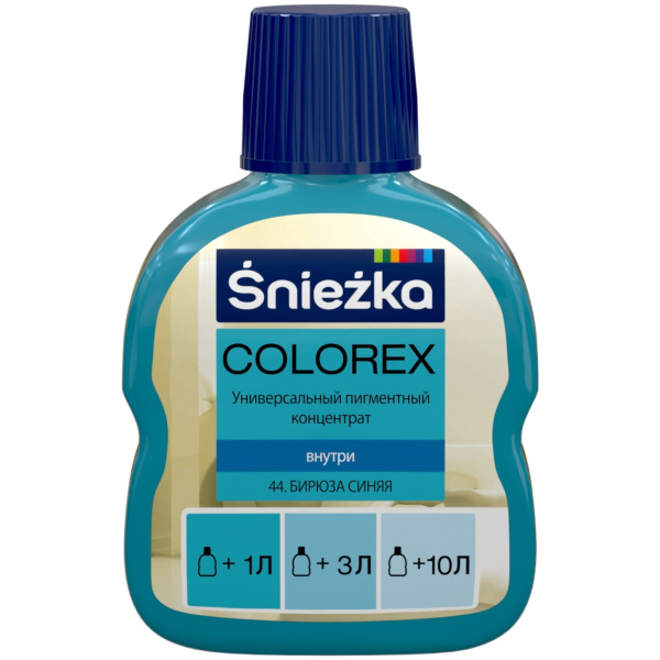Колер SNIEZKA Colorex №44 бирюза синяя 100 мл