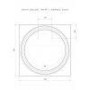 Зеркало Джакарта 700х700 с подсветкой Домино GL7082Z