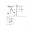 Раковина 55 Подвесная Grohe 39440000 Bau Ceramic