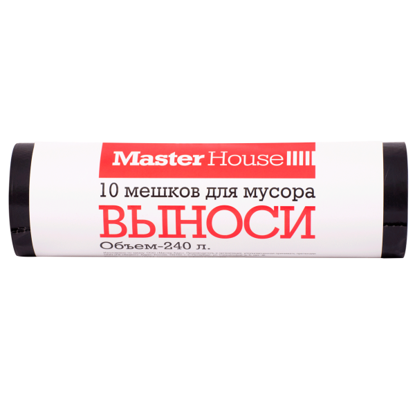 Мешки для мусора ВЫНОСИ 240 л 10 шт плотность 25 микрон 60359