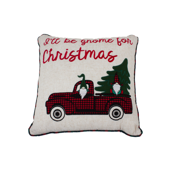 Подушка декоративная DH НГ Машина с елкой 45х45 см PL21-07