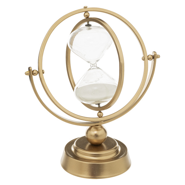 Часы песочные Atmosphera на металлической подставке 21х11х25 см золото 193256