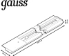 Шинопровод Gauss встраив. 1м белый TR127