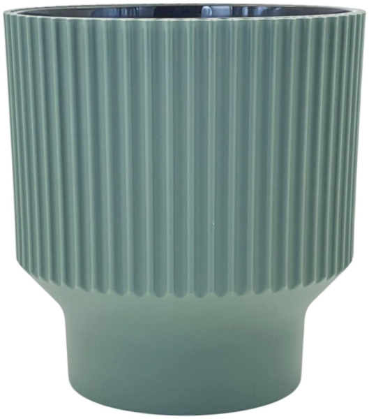 Горшок пластиковый с вкладкой, Аркада нефрит д. 22.5 н.23 см. 7,2л АР23-32