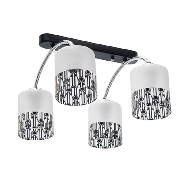 Люстра "Каскад" 148024 хром/черн 4/Е27/60Вт К007827