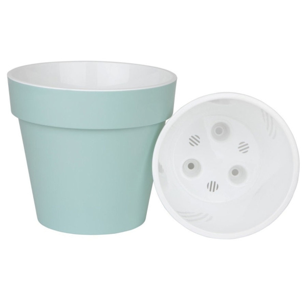 Горшок пластиковый с вкладкой Протея Мята d.25 h.20