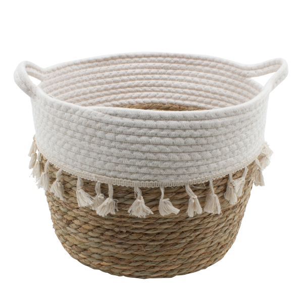 Корзина плетеная с кисточками L 30х23 см 838903 Kmg