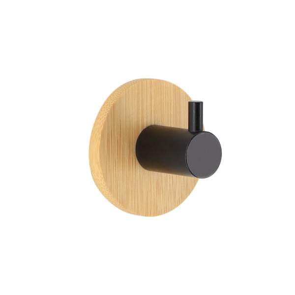 Крючок для ванной комнаты Tendance бамбук/металл черный 9061237