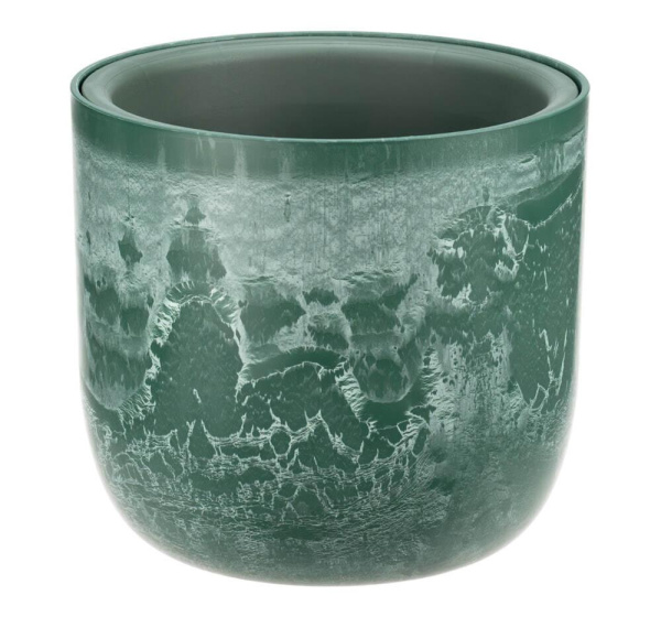 Кашпо МИКРИТ D280мм 7,8л со вставкой, зеленый слайн М 3267