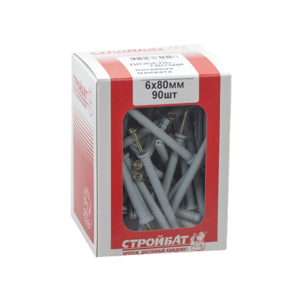 Дюбель-гвоздь  6х80 пот (90 шт) упак