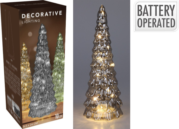 Елка со светодиодом 24 см дымка AAB200510 К