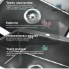 Мойка врезная SMARTECH BLACK ДЕКОР 600x450x225