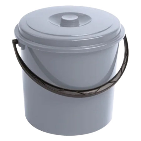 Ведро Curver Wiadra 16л с крышкой серое 241751