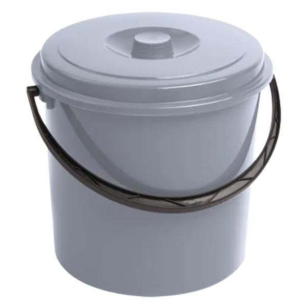 Ведро Curver Wiadra 16л с крышкой серое 241751