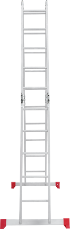 Четырехсекционная лестница-трансформер, стремянка, алюминиевая, шарнирная 4х5, нагрузка до 150 кг