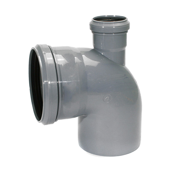 Отвод фронтальный с выходом вверх ВК ПП 110/50х87, серый,РТП