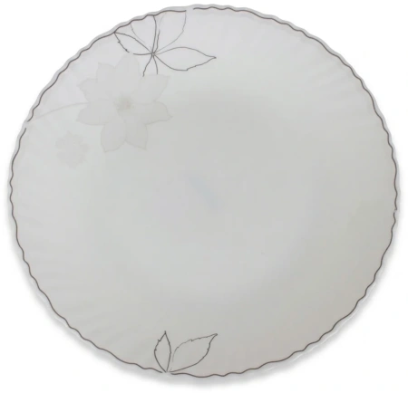 Тарелка обеденная DH Ivory Flower 25 см опаловое стекло LXP100-M