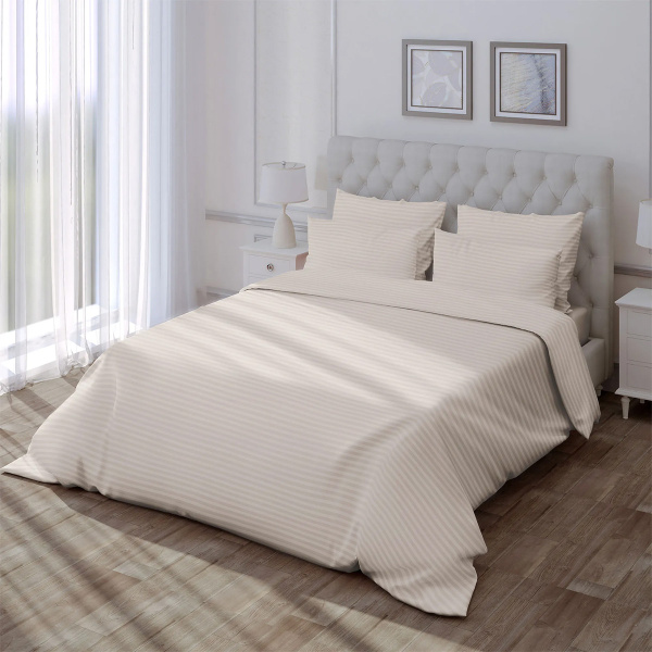 Пододеяльник Verossa Stripe 148х215см на молнии Antique White 925719