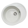 Кухонная мойка GranAlliance G-33, белый,овальная: 575х465х200 мм
