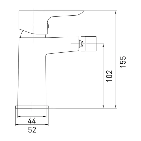 Смеситель для биде GROSS AQUA 8515288С Space
