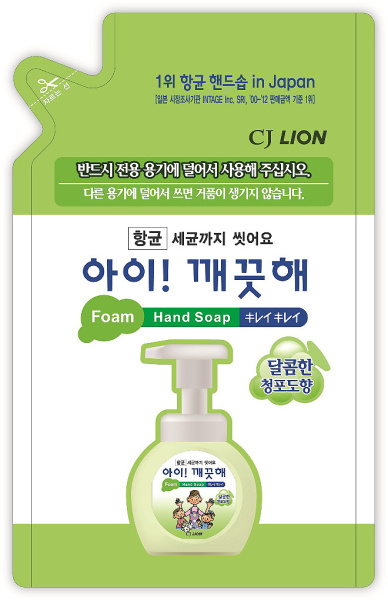 Пена для рук, CJ LION Aikekute с экстрактом белого винограда 200гр запаска