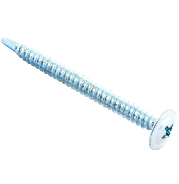 Саморезы для тонк. пластин с буром 4,2x75 (белый цинк 4 шт)