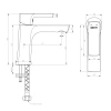 Смеситель д/р Lemark Ursus LM7206BL монолитный, черный