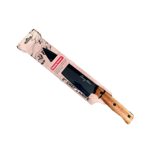 Нож шеф-повара DH Black 32,5 см нерж сталь деревянная ручка DH3622