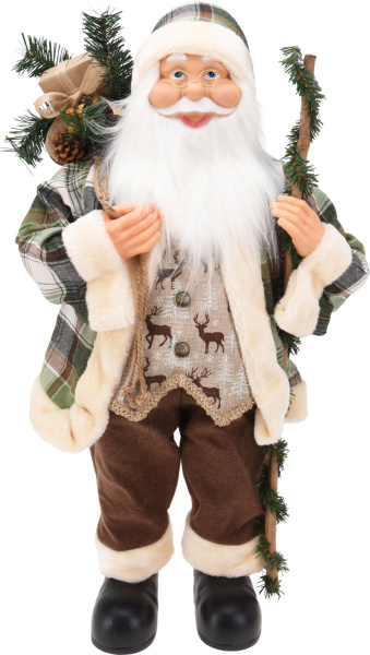 Фигура новогодняя Санта с тростью 80 см ATK000160 К