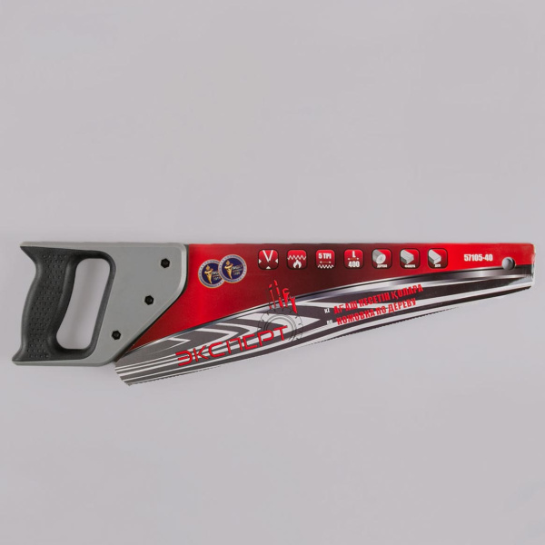 Ножовка по дереву "ЭКСПЕРТ" 57105-40, 2-комп. пластиковая ручка, 3D-заточка, закал. зуб, 5 TPI, 400м