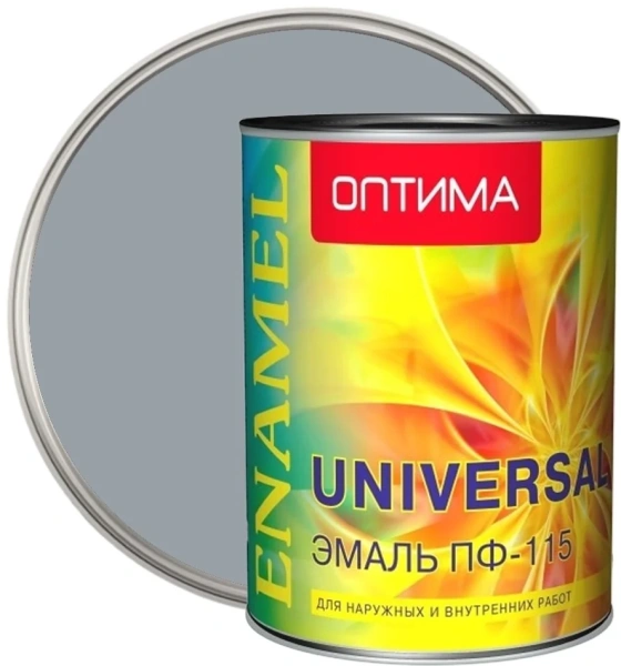 Эмаль ПФ-115 черная 20кг Оптима_(2265) АП