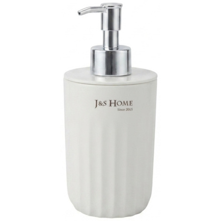Дозатор для жидкого мыла J&S Home Wawe pattern пластик белый JS185184