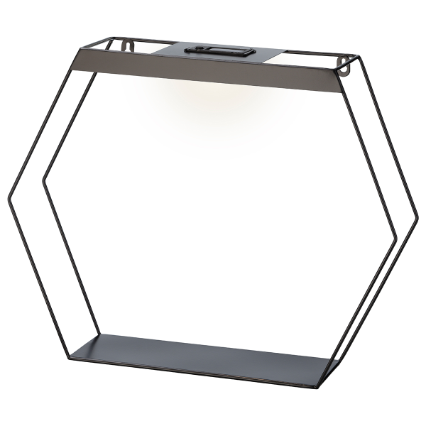 Полка настенная с светильником от солнечной батарее, 12х46,5х37 см. 898646 Kmg