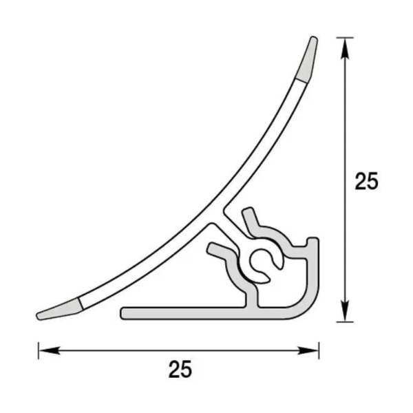 Набор комплектующих к плинтусу для столещницы  "Идеал" (1 набор во флоупак), 007-О Черный глянцевый