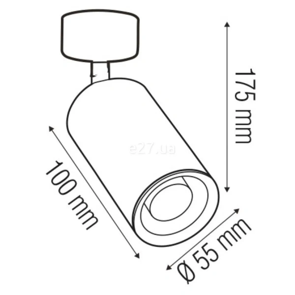 Светильник трековый Lozan 116-001-0001 White  220-240V GU10 MR16