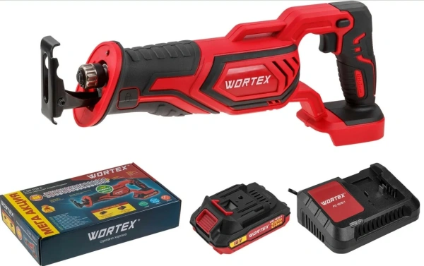 Пила сабельная аккумуляторная WORTEX CSR 1118 E в кор. ALL1 МЕГА АКЦИЯ 18В, 1 акк., 2 Ач, дер. 115 м