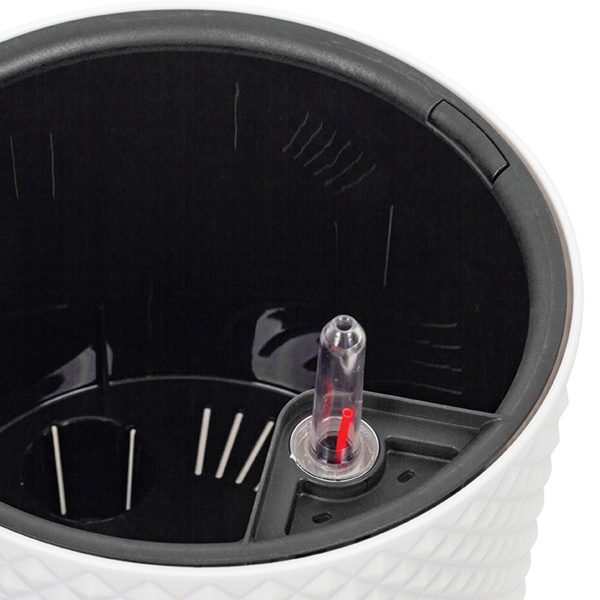 Кашпо IDEA ФАСЕТ D220мм с вставкой и с автополивом Белый М 3237