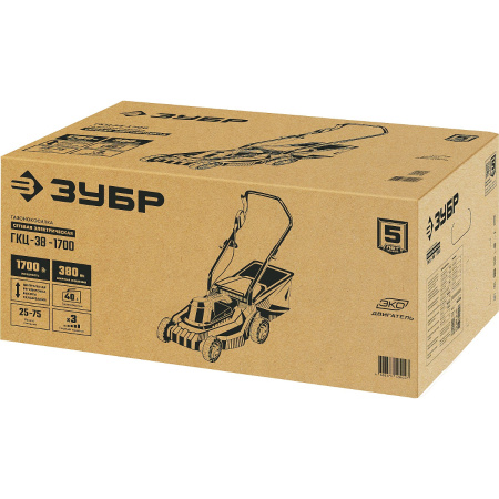 Газонокосилка 'ЗУБР 1700 Вт  сетевая, ш/с 38 см 'ГСЦ-38-1700