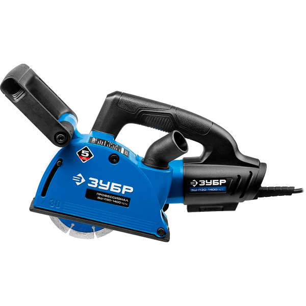 Штроборез (бороздодел) ЗУБР Профессионал d 125 мм, 1400 Вт, 30 мм, кейс, (ЗШ-П30-1400 ПСТК)