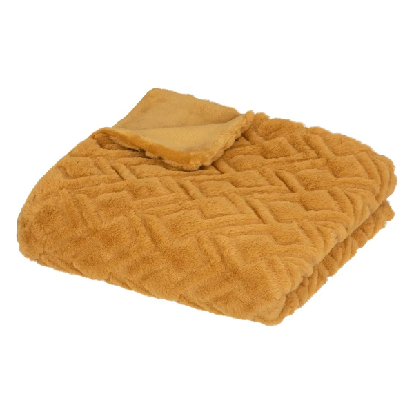 Плед Atmosphera Mara 120х160 см мех охра 188511R