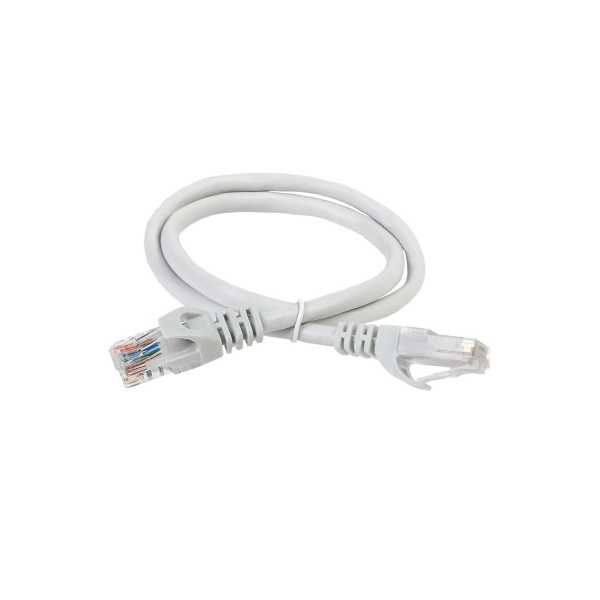 Патч-корд кабель UTP кат.5Е , 0,5м, серый  ITK   PC01-C5EU-05M