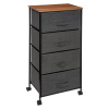 Комод текстильный 5Five 4 секции 45x30x96см 130142 черный