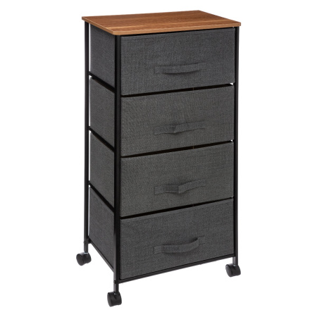 Комод текстильный 5Five 4 секции 45x30x96см 130142 черный