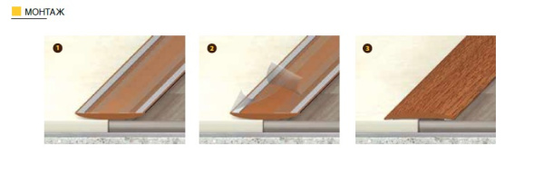 Порог 36мм 0,9м "Идеал Изи" 292 / Орех миланский