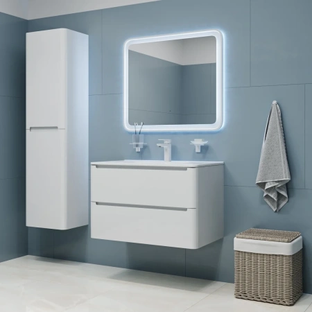 Тумба IDDIS с умывальником, подвесная, 80 см, белая, Edifice, IDDIS, EDI80W0i95K
